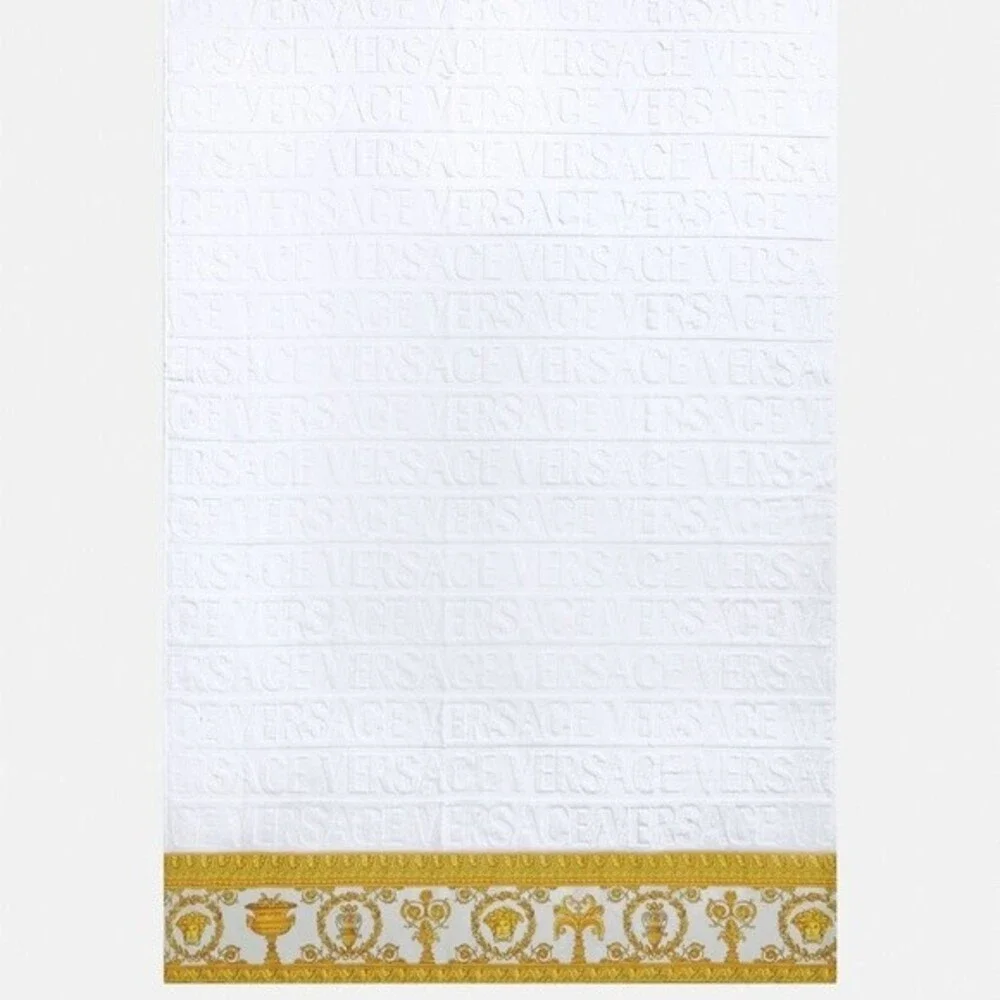 Versace I ♡ Baroque Bath Towel White / Gold 39 x 63